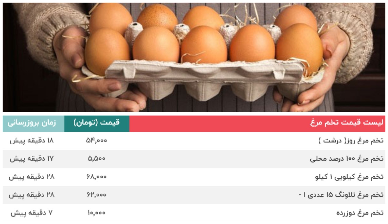 قیمت تخم مرغ 