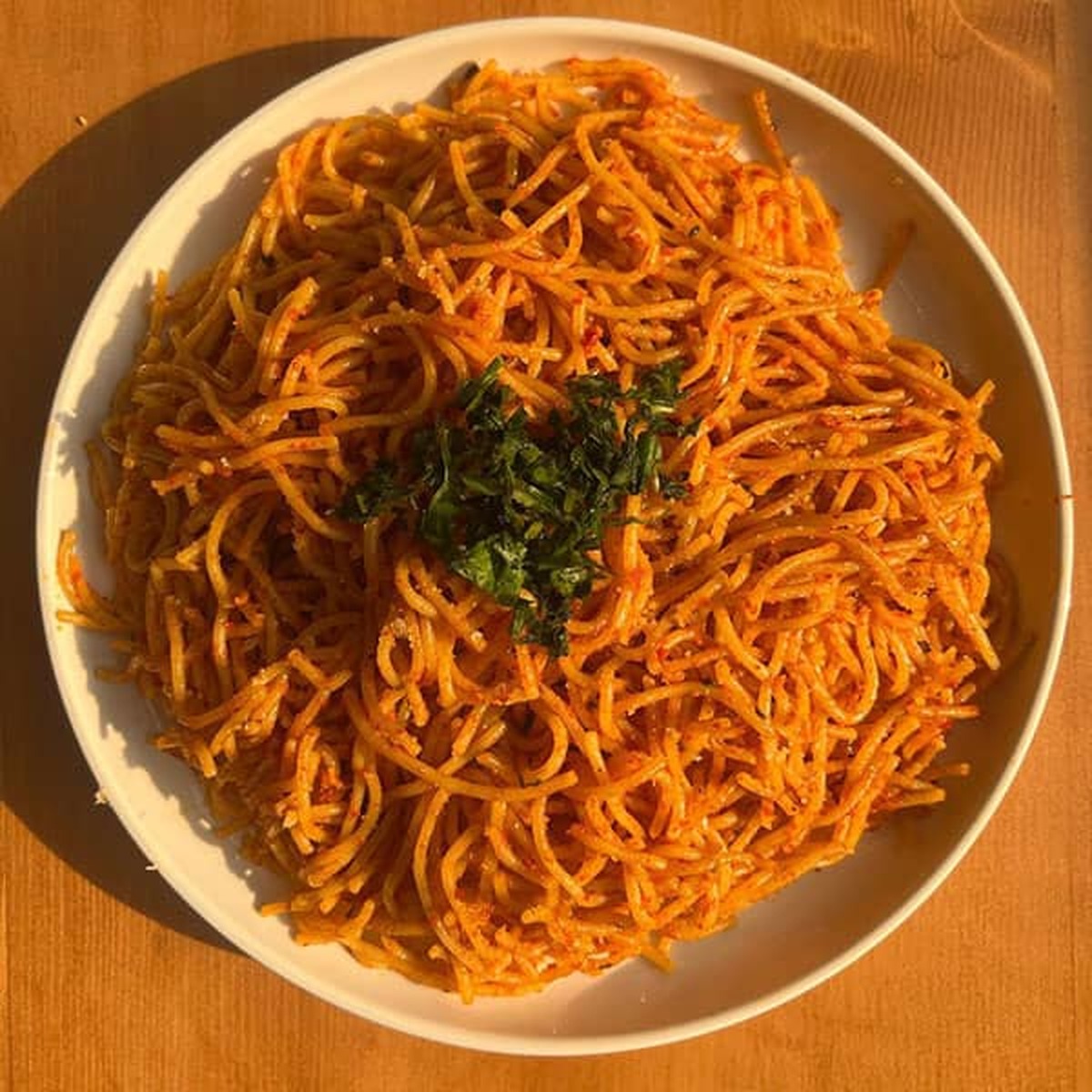 پاستا گوجه فرنگی ساده